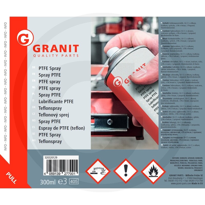 GRANIT PTFE spray 300ml - Billede 8